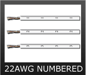 22AWG WHITE NUMBERED