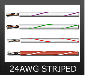 24AWG STRIPED COLORS