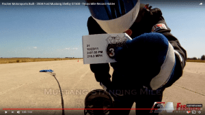 Fischer Motorsports Built - 2008 Ford Mustang Shelby GT500 - Texas Mile Record Holder