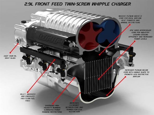 WHIPPLE FORD MUSTANG GT 5.0L 2015-2017 SUPERCHARGER STAGE 2 INTERCOOLED KIT W175FF 2.9L - Image 3